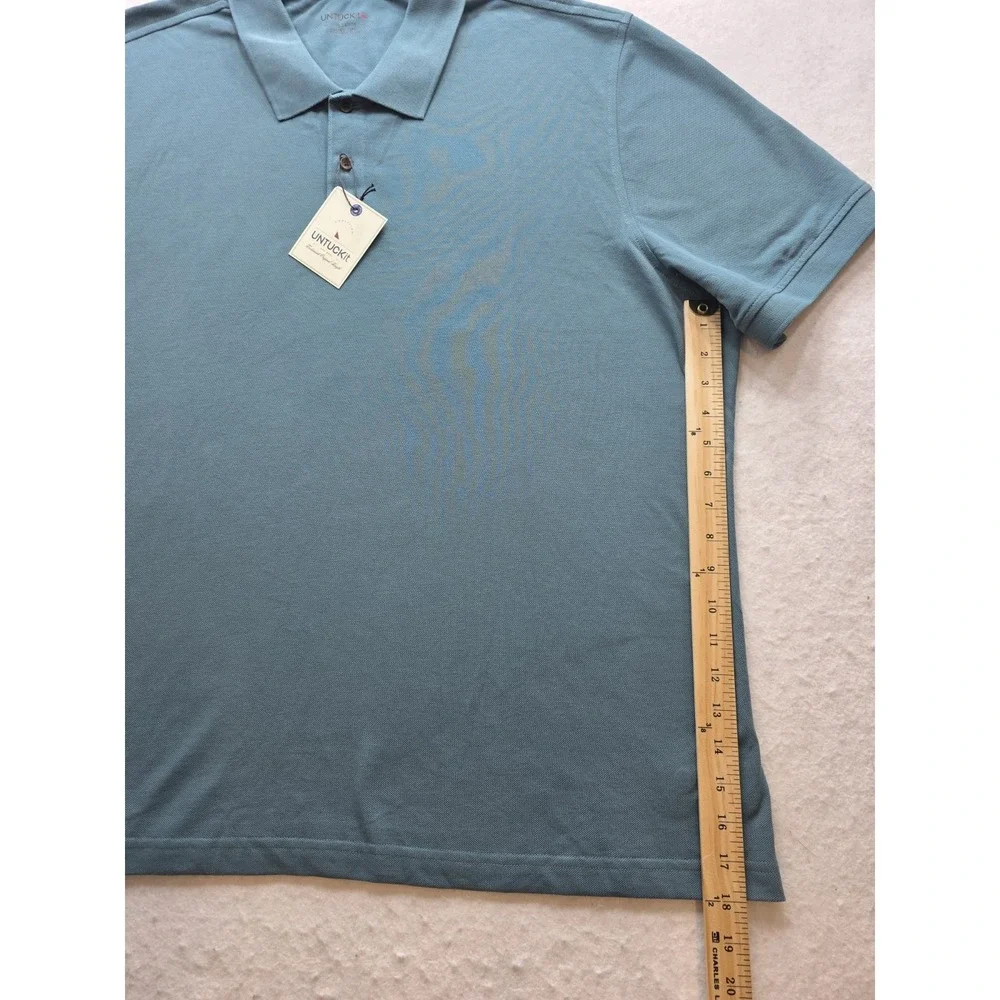 Untuckit 30167 Men's Turquoise Short Sleeve‎ Golf Polo Shirt. NWT. Size 3XL